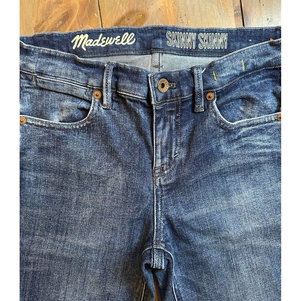 Madewell 10" High Riser Skinny Skinny Jeans Women's Size 26 Blue EUC 31 Inseam - Picture 2 of 8